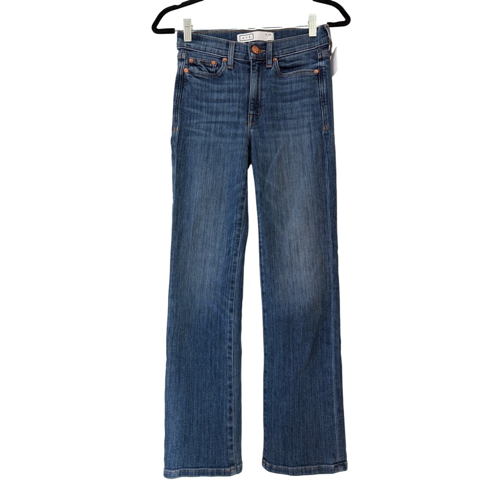 AYR The Pop Straight Leg Jeans Medium Wash Blue Womens 25 x 27" Inseam